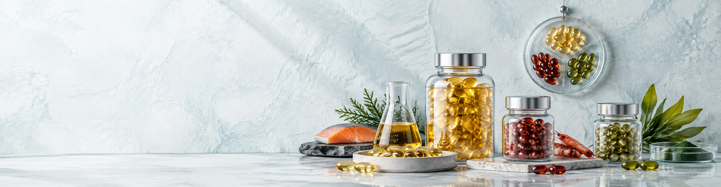 Omega-3 Supplement Manufacturer: Fish Oil, Krill and Algal Softgel Options