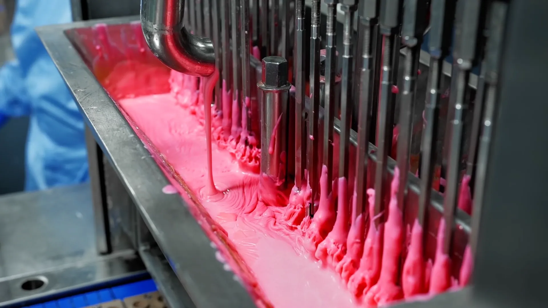 Gummy candy depositing production line in cleanroom