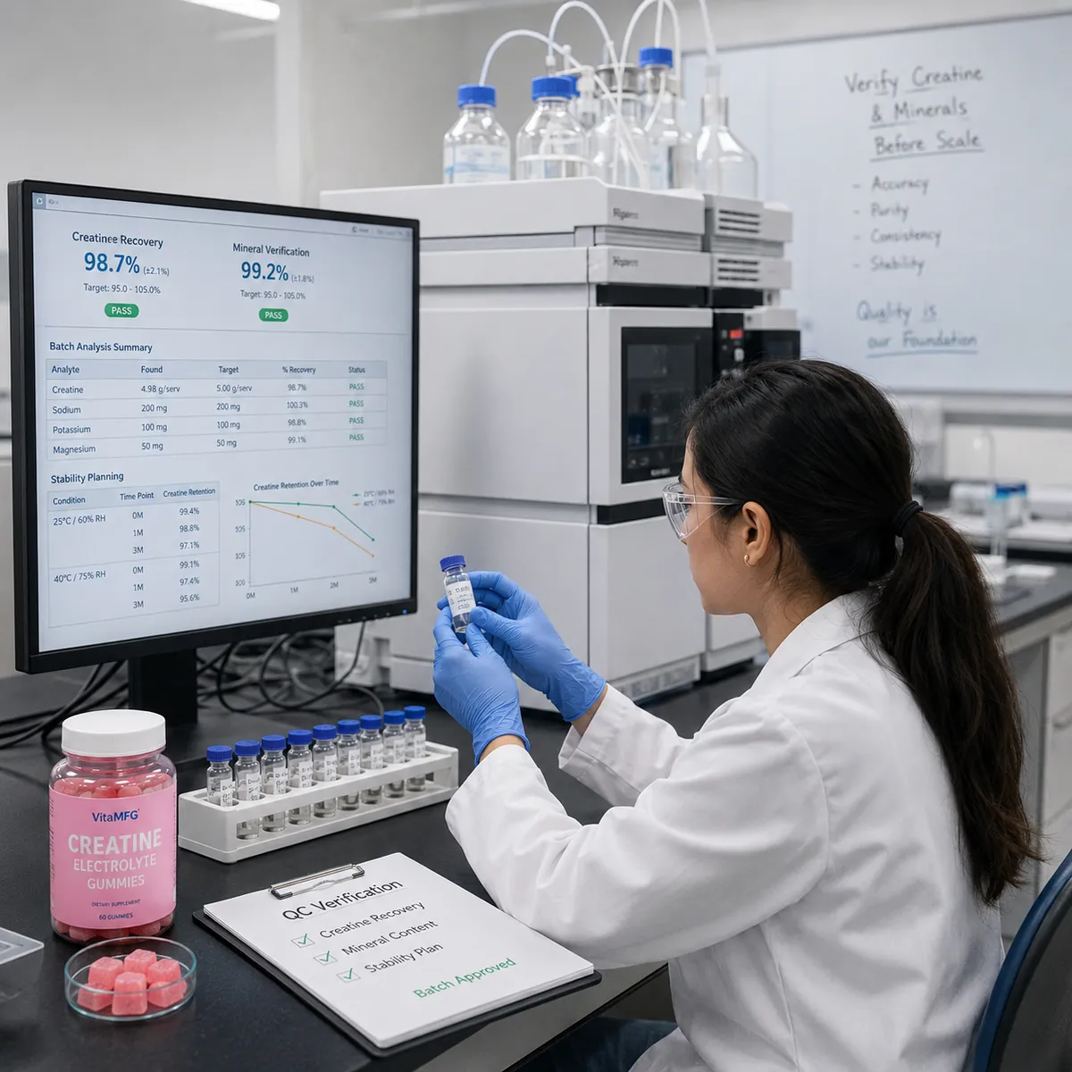 Verify Creatine and Minerals before Scale