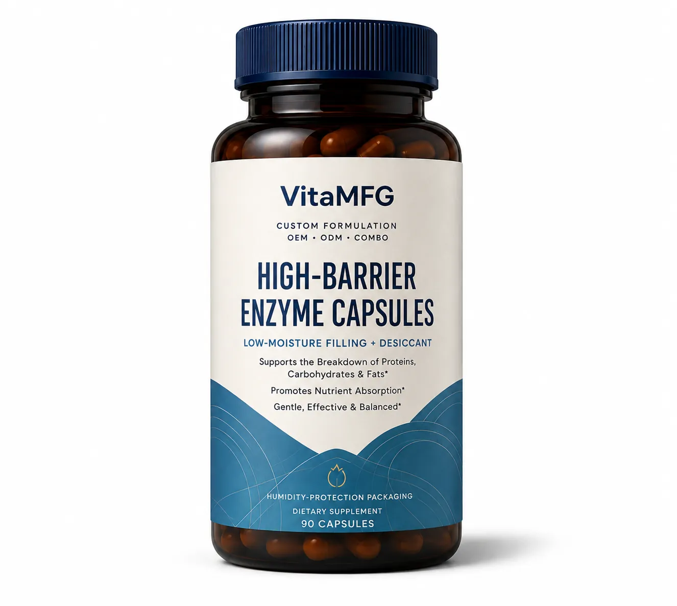 High-Barrier Enzyme Capsules