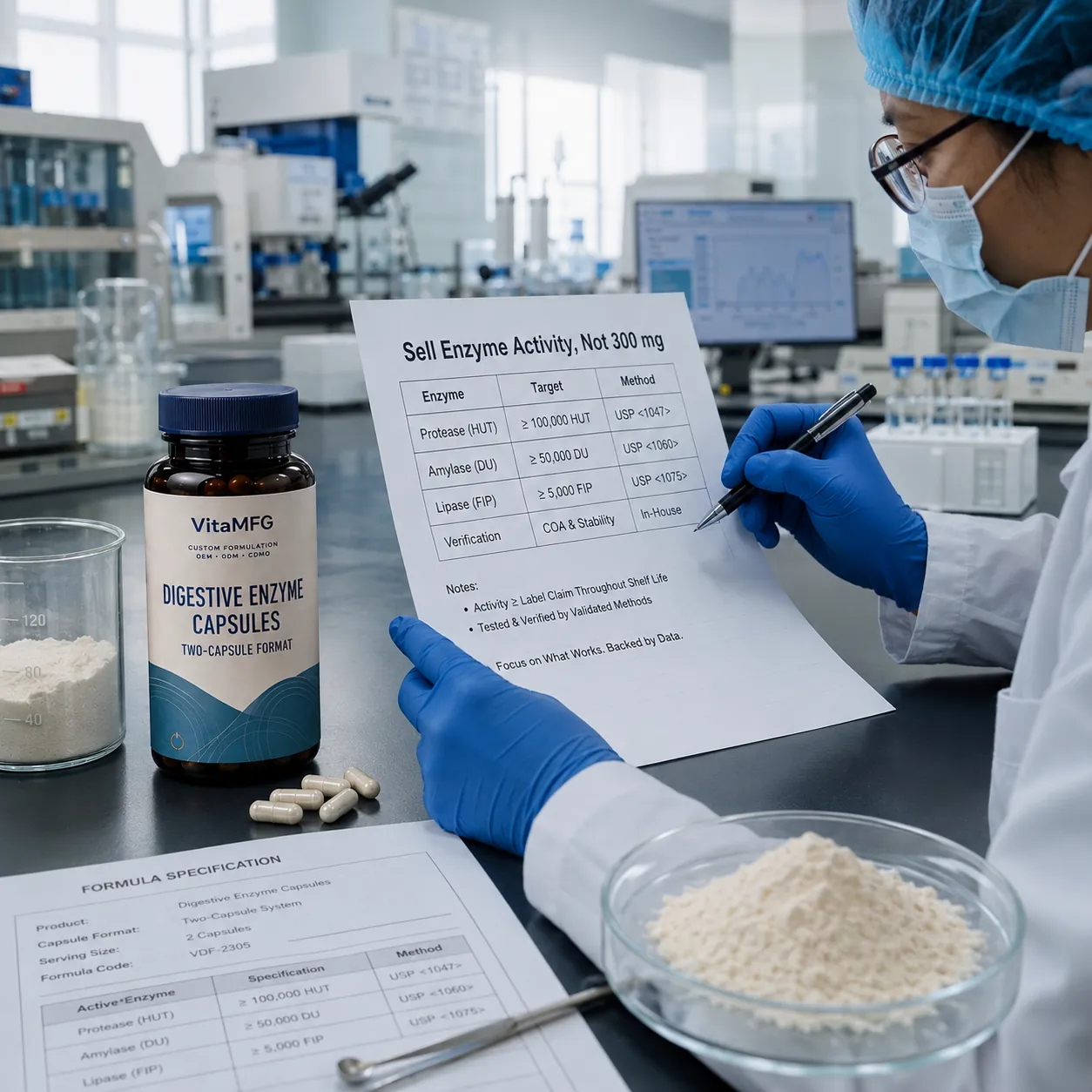 Sell Enzyme Activity, Not 300 mg