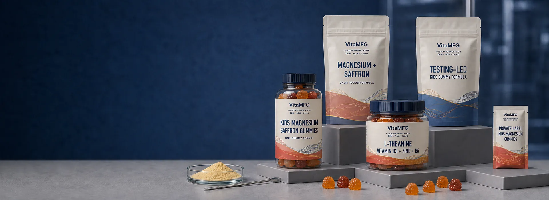 Kids Magnesium Saffron Calm Focus Gummies