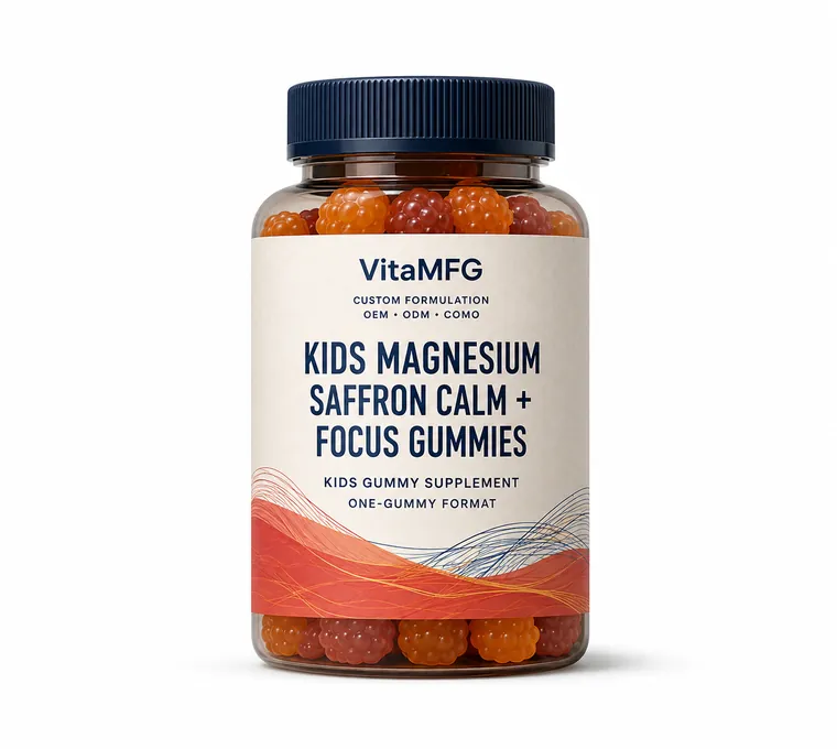 Kids Magnesium Saffron Calm + Focus Gummies