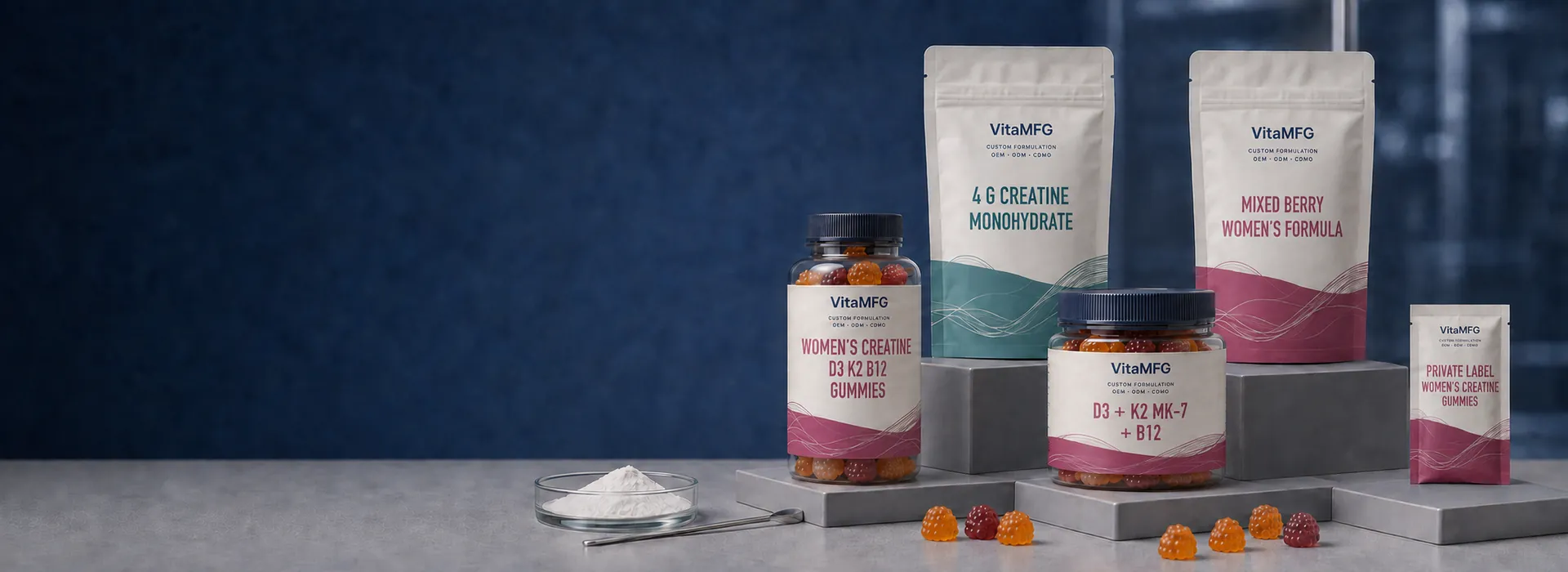 Womens Creatine D3 K2 B12 Gummies