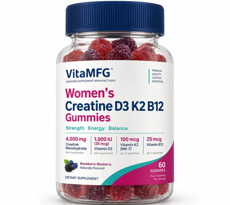 Women's Creatine D3 K2 B12 Gummies